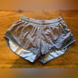 Lululemon Heather Grey Running Shorts